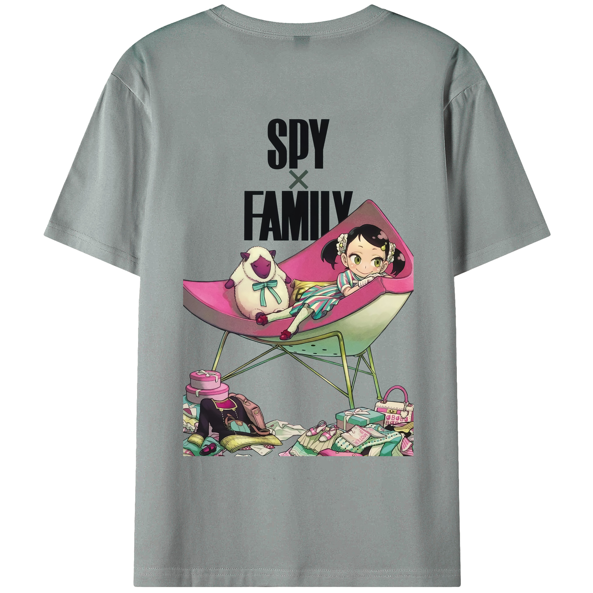 （画像用） SPY×FAMILY间谍家家酒 綿100％ メンズ半袖Tシャツ（バックプリント） 通気性